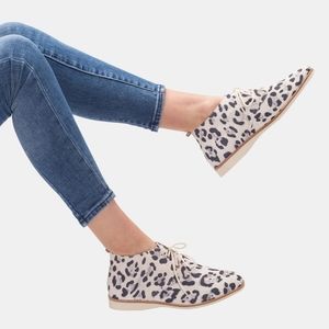Rollie Suede Chukka Shoes Genuine Leather Size 39 / US 8 Boots Leopard Print